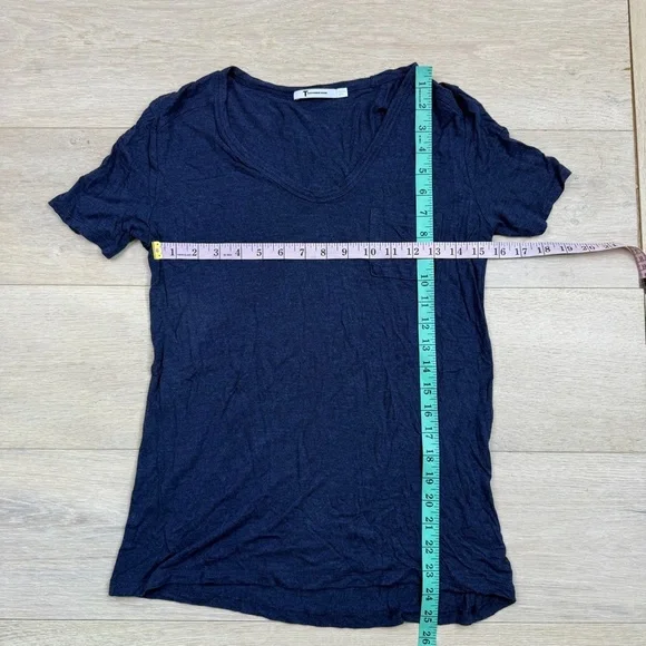 Alexander Wang Navy Blue V-Neck Top